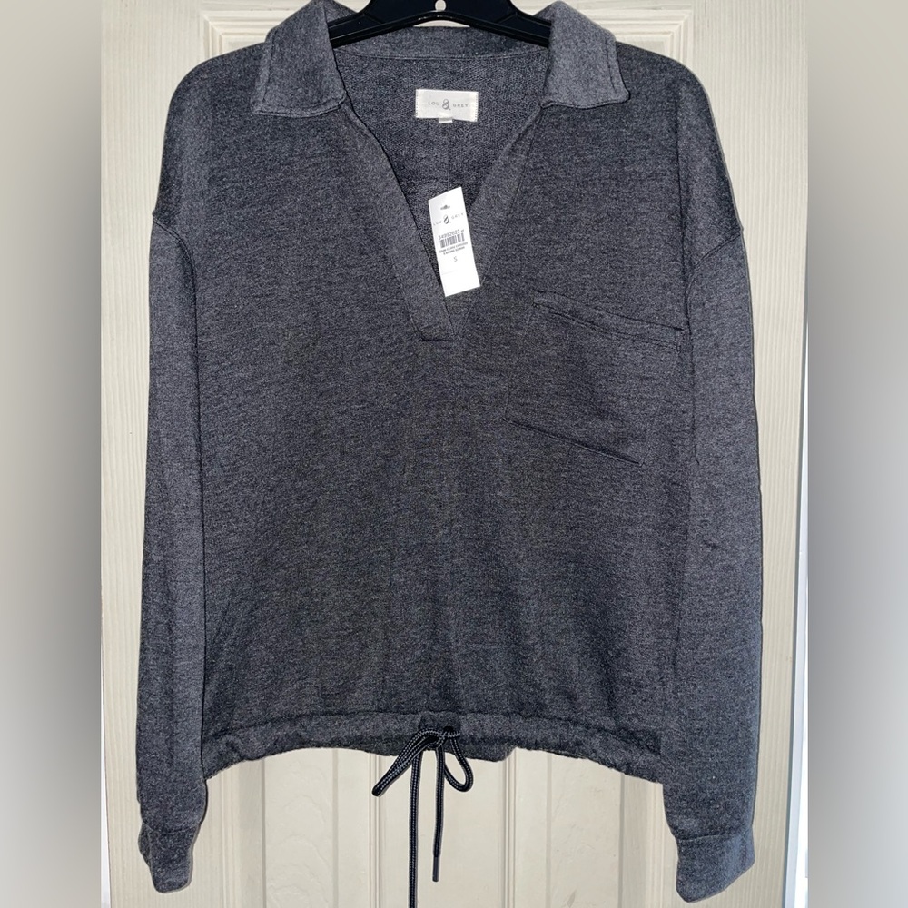 Lou & Grey Heather Gray Knit Top